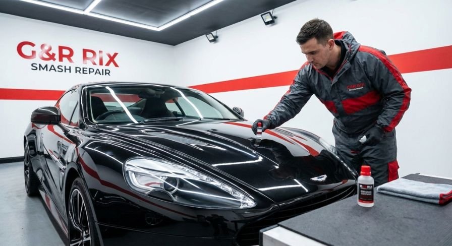 Professional ceramic coating in Liverpool applied by G&R Rix Smash Repair for long-lasting paint protection and gloss