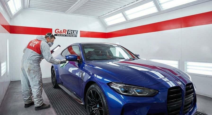 Professional vehicle painting in Liverpool performed by G&R Rix Smash Repair with expert colour matching and premium finish