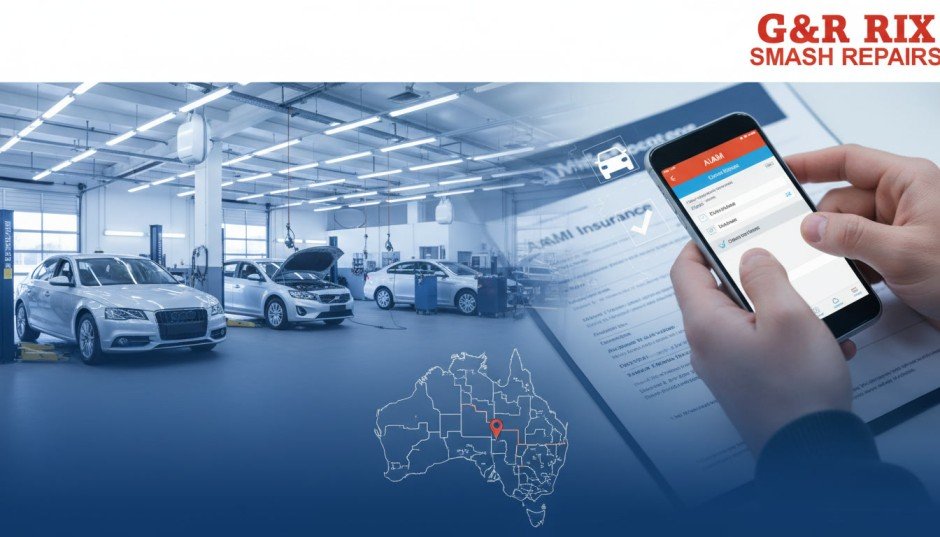 AAMI smash repairs Liverpool by G&R Rix Moorebank approved insurance smash repairer