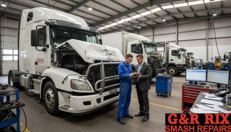 Truck Smash Repairs Liverpool. Commercial Vehicle Accident Repairs by G&R Rix Smash Repairs